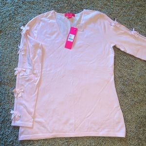 Lilly Pulitzer light pink sweater size large Brand New with tags
